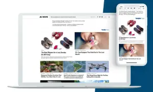Articoli sponsorizzati su un laptop e uno smartphone, esempio di native marketing per promuovere prodotti.