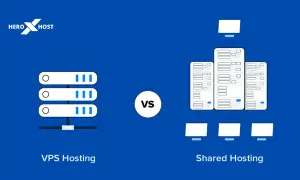 Confronto tra VPS Hosting e Shared Hosting: un'illustrazione che mostra la differenza tra housing dedicato e risorse condivise per il tuo sito web.