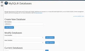 Gestione database MySQL in cPanel: crea, modifica e cerca database per il tuo sito web.