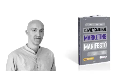 Mattia Gnemmi e il suo libro "Conversational Marketing Manifesto", una guida per massimizzare le conversioni online tramite il marketing conversazionale.