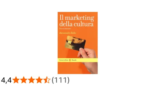 Copertina del libro "Il marketing della cultura" di Alessandro Bollo, con una carta di credito raffigurante la Gioconda.
