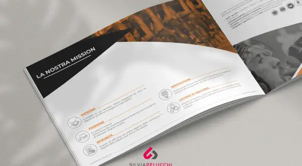 Company profile cos'è: "La Nostra Mission" di EthicSport, con i valori di Impegno, Passione, Integrità, Innovazione e Lavoro di Squadra.