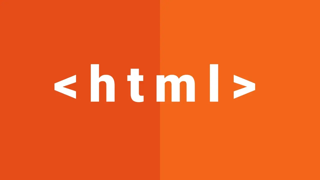 Il logo HTML su uno sfondo arancione diviso. Il canvas cos'è? È la base per creare pagine web.