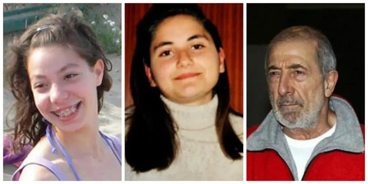 Tre volti: due giovani donne e un uomo anziano. Un'immagine che evoca storie di cronaca nera, significato di dolore e mistero.