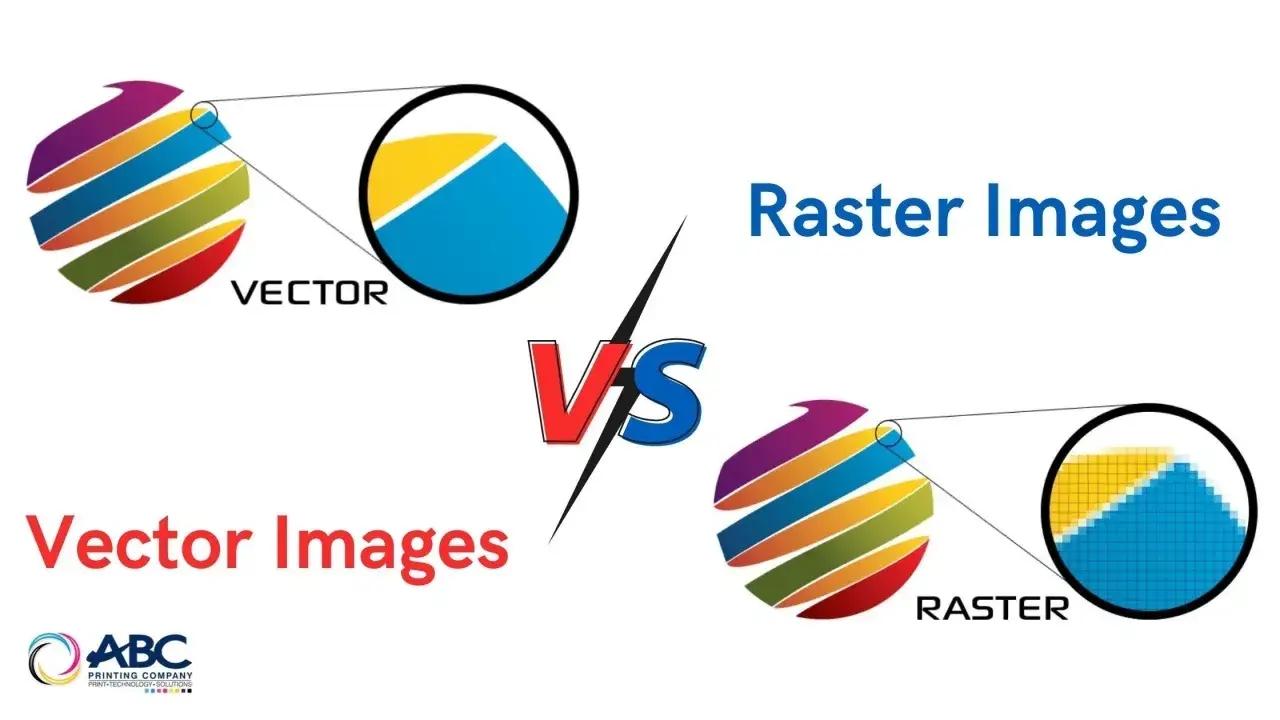 Illustra la differenza tra raster e vettoriale: un logo vettoriale &egrave; nitido, mentre uno raster appare pixelato se ingrandito.