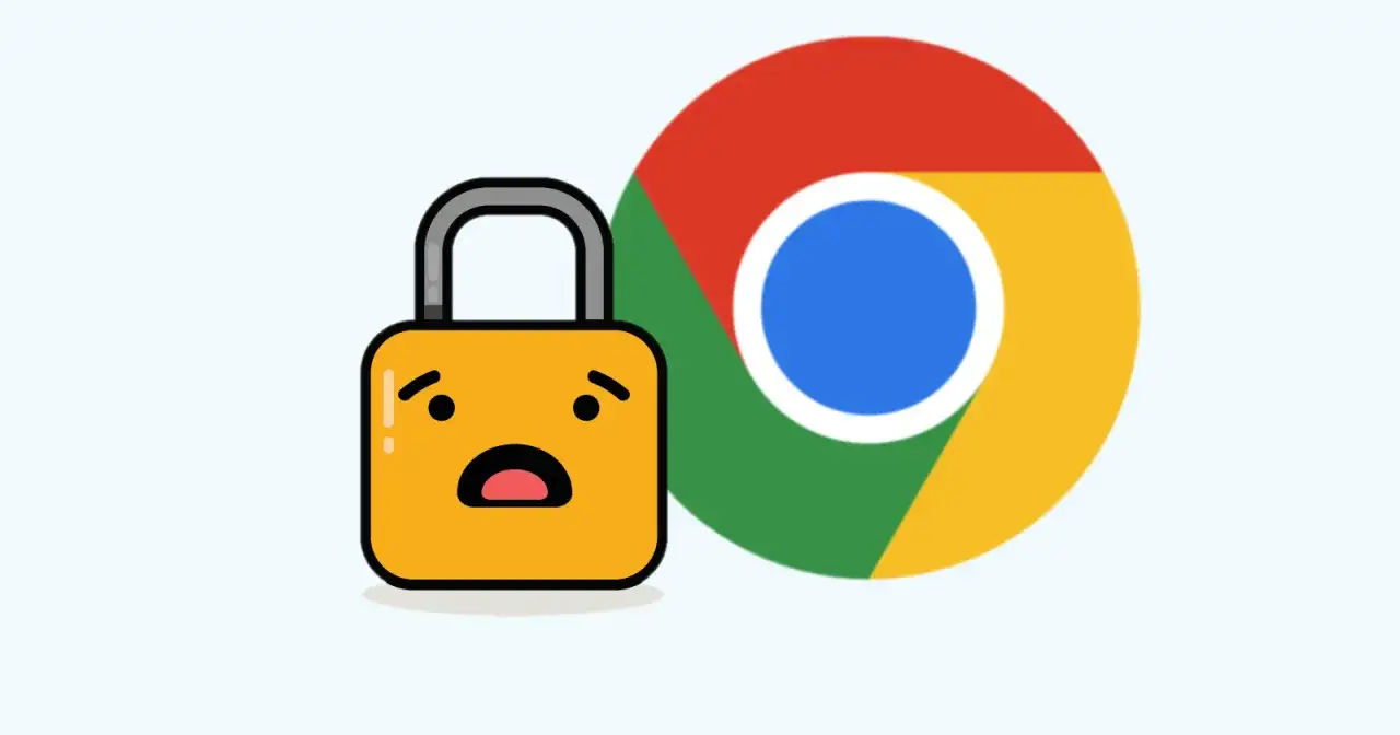 Icona lucchetto triste accanto al logo di Chrome. Avviso: sito non sicuro come accedere.