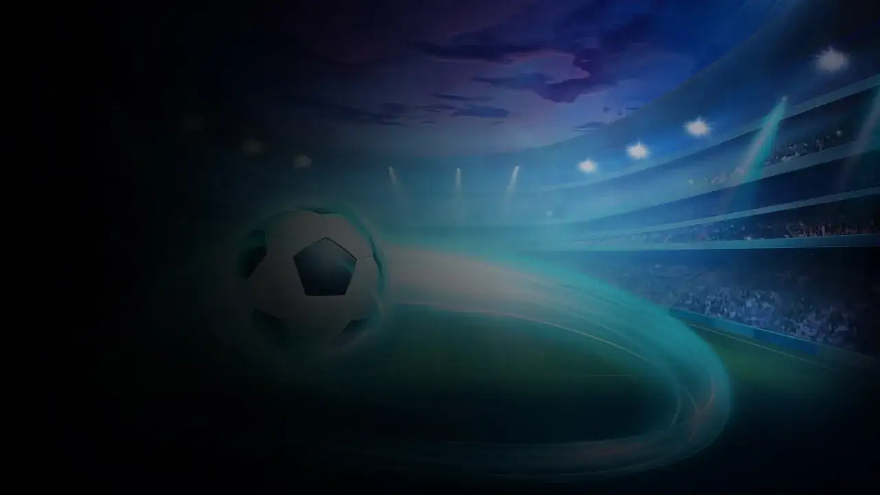 Pallone da calcio in movimento in uno stadio illuminato, con un effetto scia luminoso. La estrategia y azar en Penalty Shoot Out de Evoplay: qué es real si gioca qui.