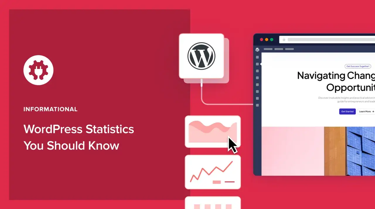 Grafica che illustra cosa è un blog, con il logo di WordPress e statistiche.